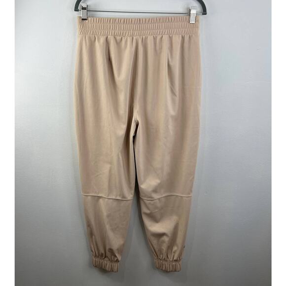 CALIA Women's Ath-Leather Jogger in Neutral Beige Vegan Relaxed Fit High Rise M - Picture 5 of 9